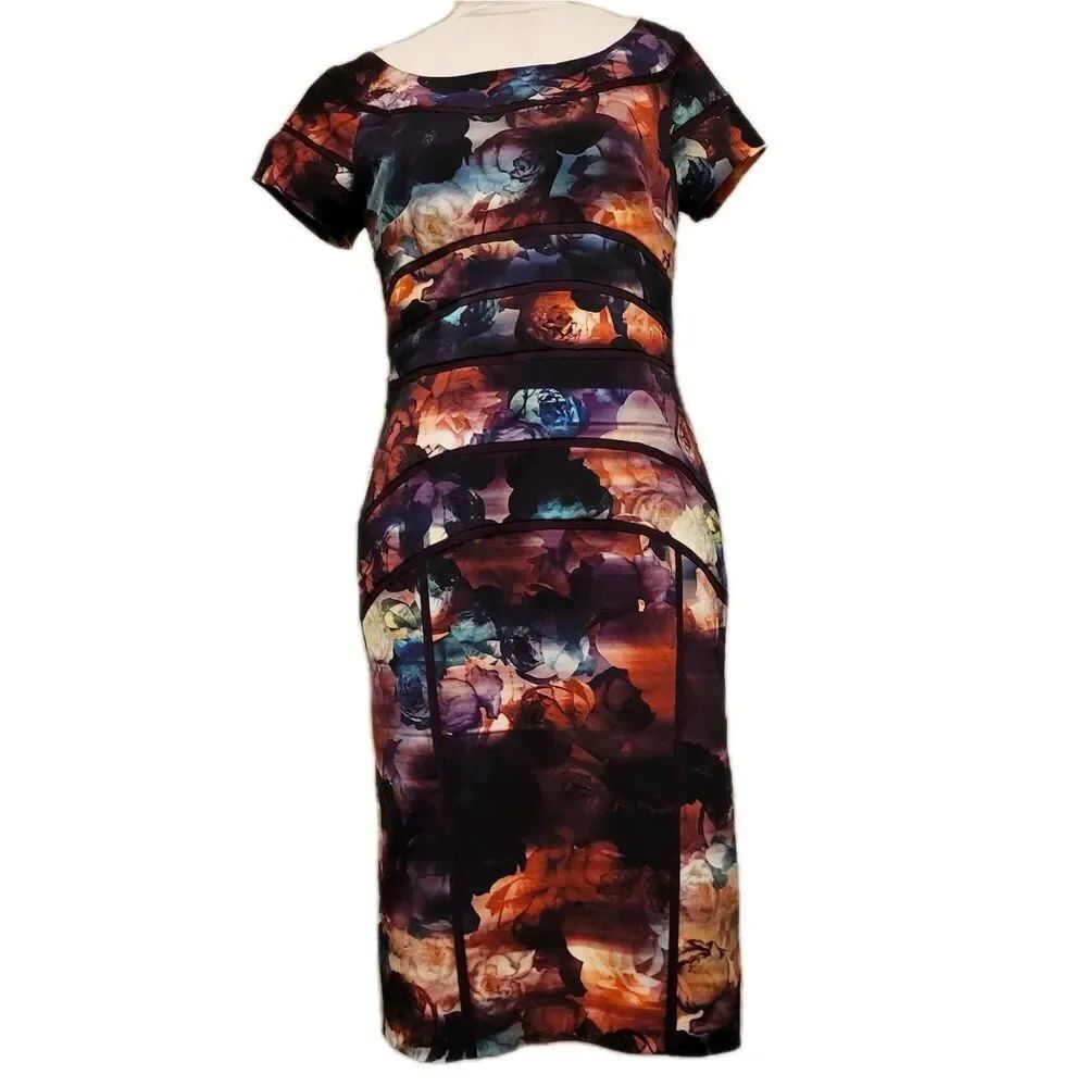 Nicole Milller Floral Print Knee Length Mini Dress Size 10